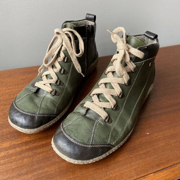 Remonte Leather Lace-Up Ankle Boots SZ 41 (US 10/10.5) Comfort Walking - Picture 2 of 10